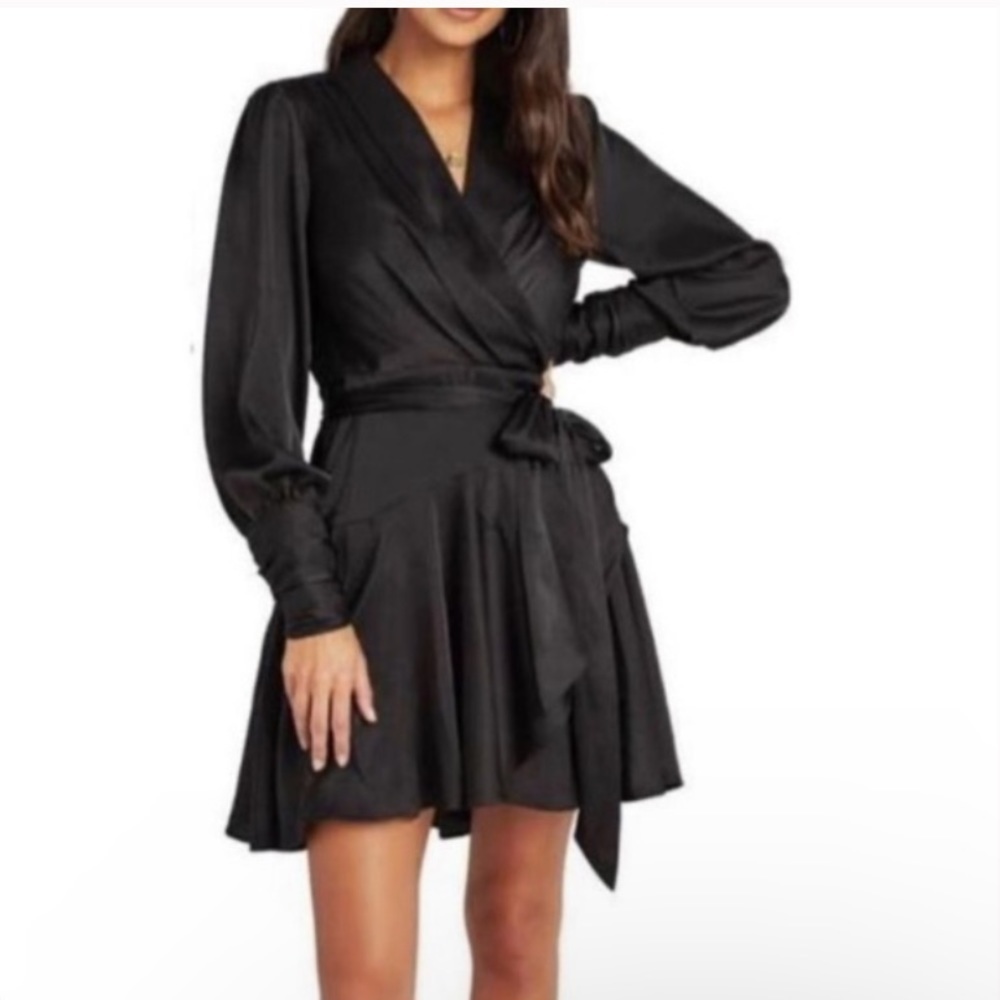 Johnny Becca Black Wrap Mini Dress